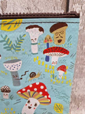 Blue Q - Zipper Pouch - CUTE LIL' MUSHROOMS