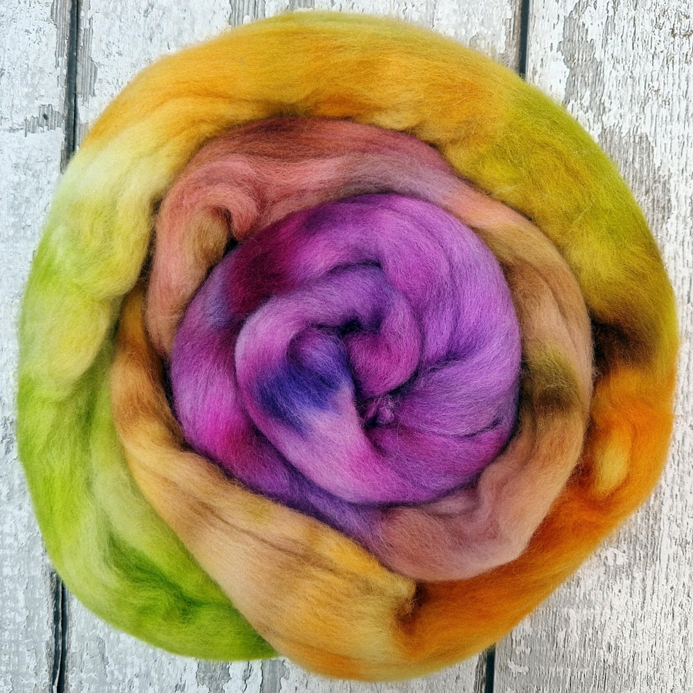 Punta Arenas wool top - Hand dyed - 100g (3.5oz) - BAZAAR