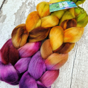 Punta Arenas wool top - Hand dyed - 100g (3.5oz) - BAZAAR