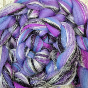 Blended top - 100g (3.5oz) - 21 micron Merino wool and tussah silk - NOS