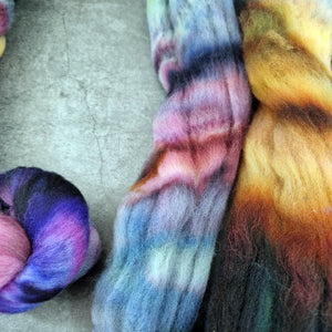 Rambouillet wool - Hand dyed - 100g (3.5oz) - CHRYSALISM