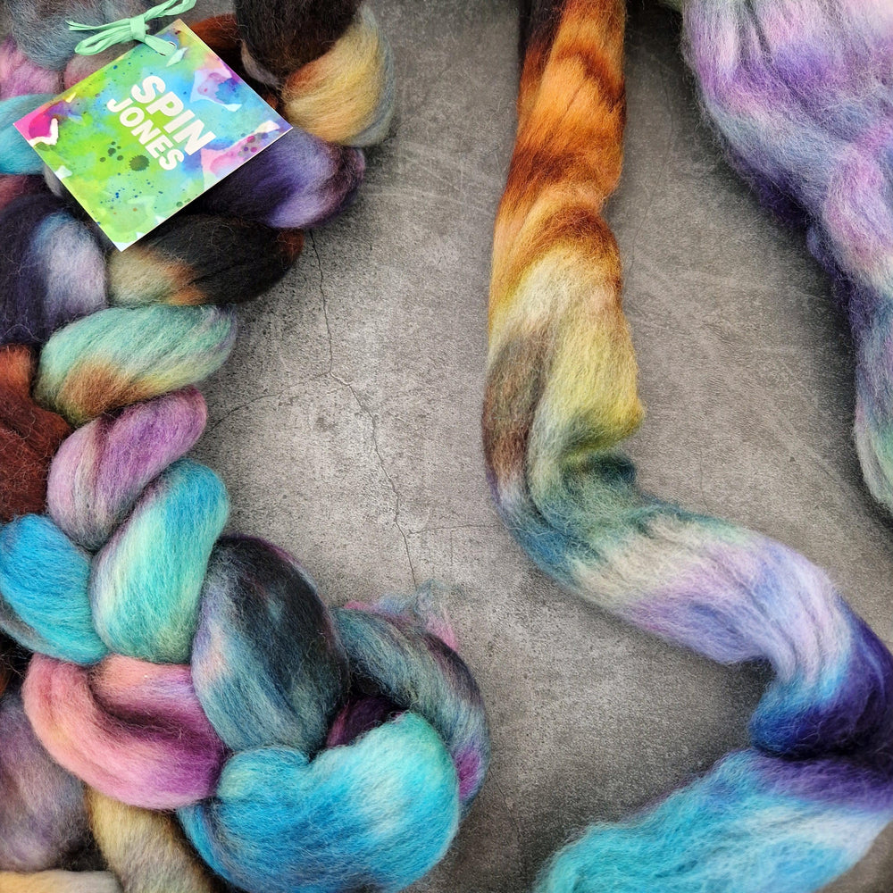 Punta Arenas wool top - Hand dyed - 100g (3.5oz) - CHRYSALISM