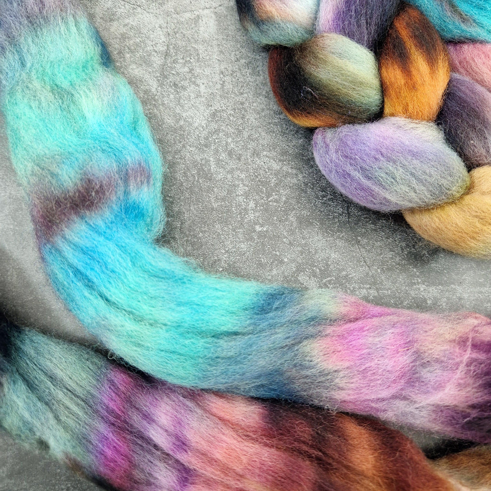 Punta Arenas wool top - Hand dyed - 100g (3.5oz) - CHRYSALISM