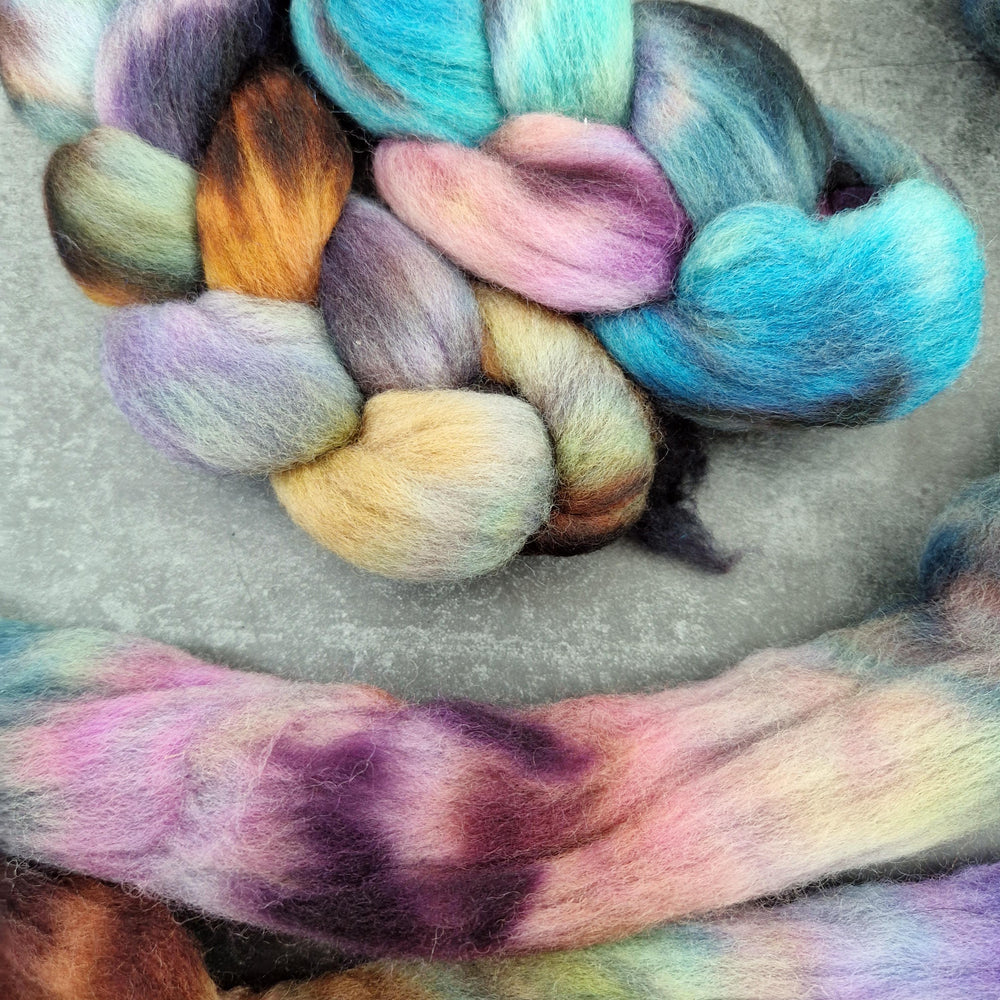 Punta Arenas wool top - Hand dyed - 100g (3.5oz) - CHRYSALISM