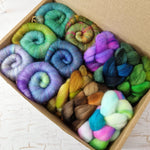 A selection of mini sized fibres. BATT AND BRAID box #6