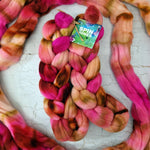 Rambouillet wool - Hand dyed - 100g (3.5oz) - COSMIC BLOOM