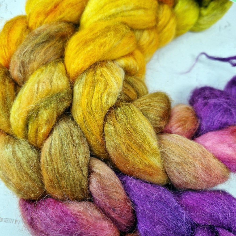 Alpaca/Tussah silk 50/50 - Hand dyed - 100g (3.5oz) - BAZAAR