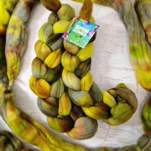 Cormo wool top - Hand dyed - 100g (3.5oz) - PEAR TREE