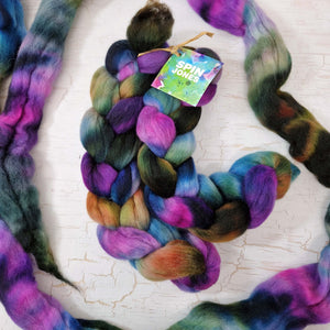 Punta Arenas wool top - Hand dyed - 100g (3.5oz) - BLUEBERRIES