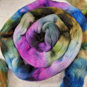 Punta Arenas wool top - Hand dyed - 100g (3.5oz) - BLUEBERRIES