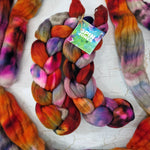 Rambouillet wool - Hand dyed - 100g (3.5oz) - DRAGON KISSES