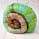 Merino wool and Tussah silk Spinning batt - 100g (3.5oz) SCRAPPY BATT 3