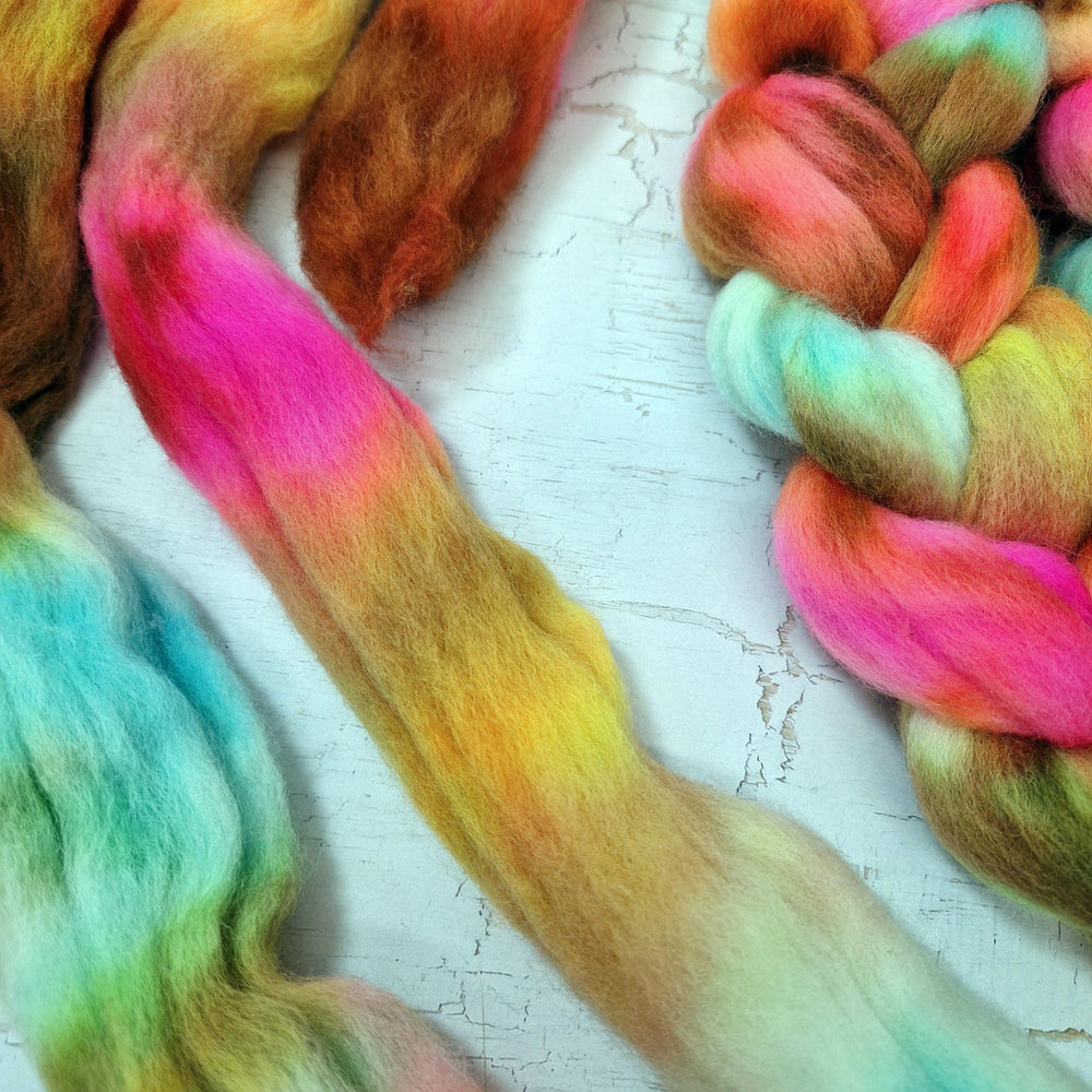 Punta Arenas wool top - Hand dyed - 100g (3.5oz) - SURF SHACK