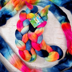 Rambouillet wool - Hand dyed - 100g (3.5oz) - MISHAP Neon Navy