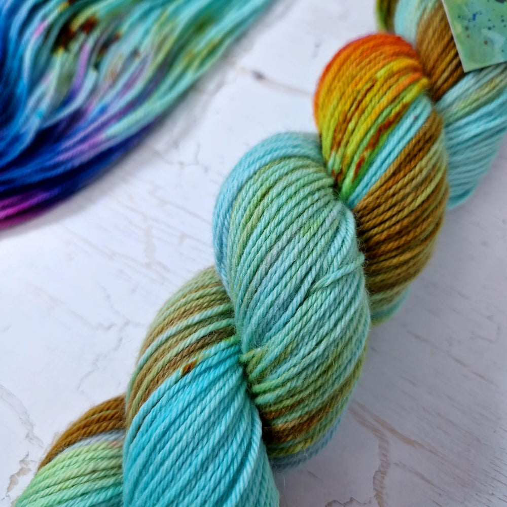 Hand dyed SW Bluefaced Leicester - DK 225m 100g CAMPERVAN