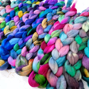 Hand dyed braids roving Scrappy bags - 300g (10.5oz)