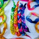 Hand dyed mini braid selection - Punta Arenas wool top - 4 x 25g  (100g 3.5oz) Set #8
