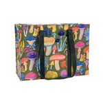 Blue Q - Zipped Shoulder Tote - MUSHROOMS